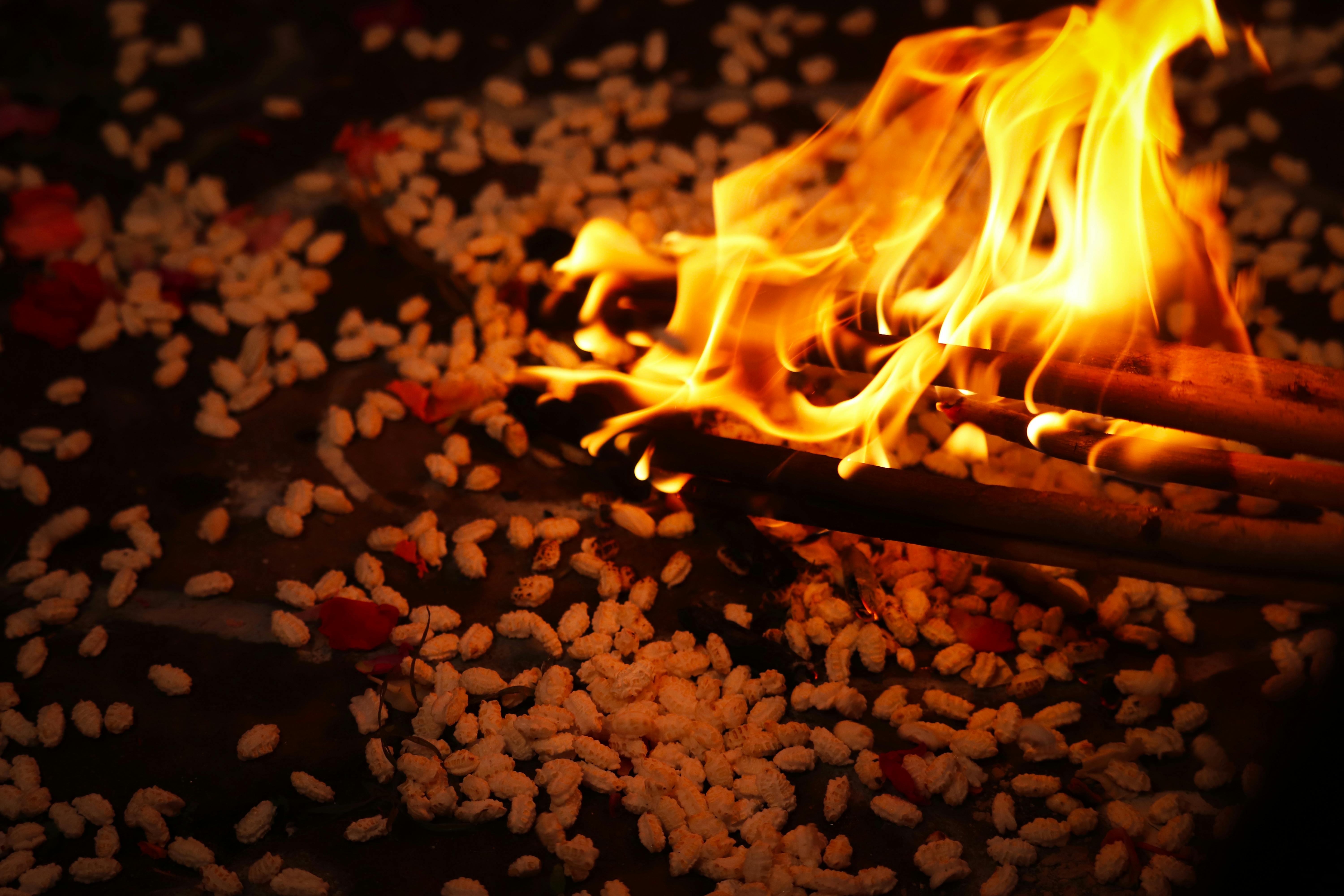 Pindas being prepared for a ritual